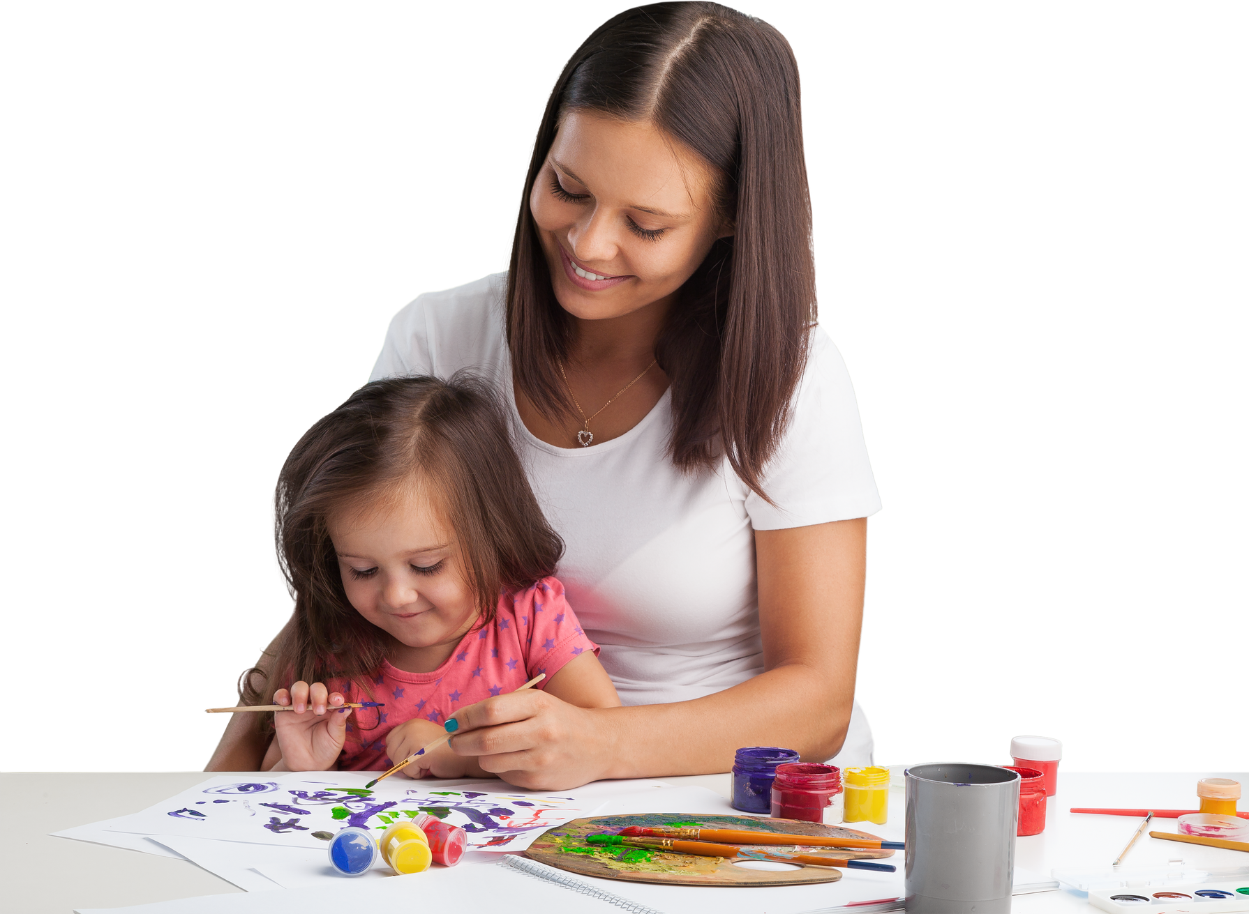 Woman and Child Learn.